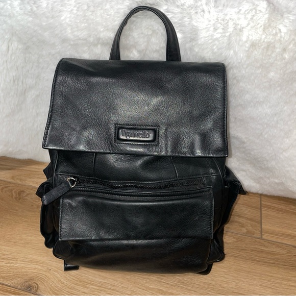 Tignanello Handbags - Tignanello Black Leather Backpack Bag Purse